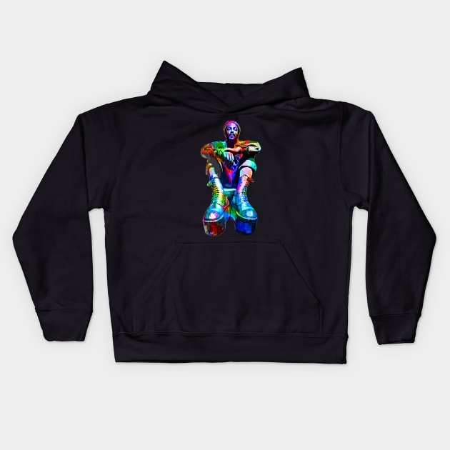 Marvin Gaye Rainbow Kids Hoodie by FiveMinutes